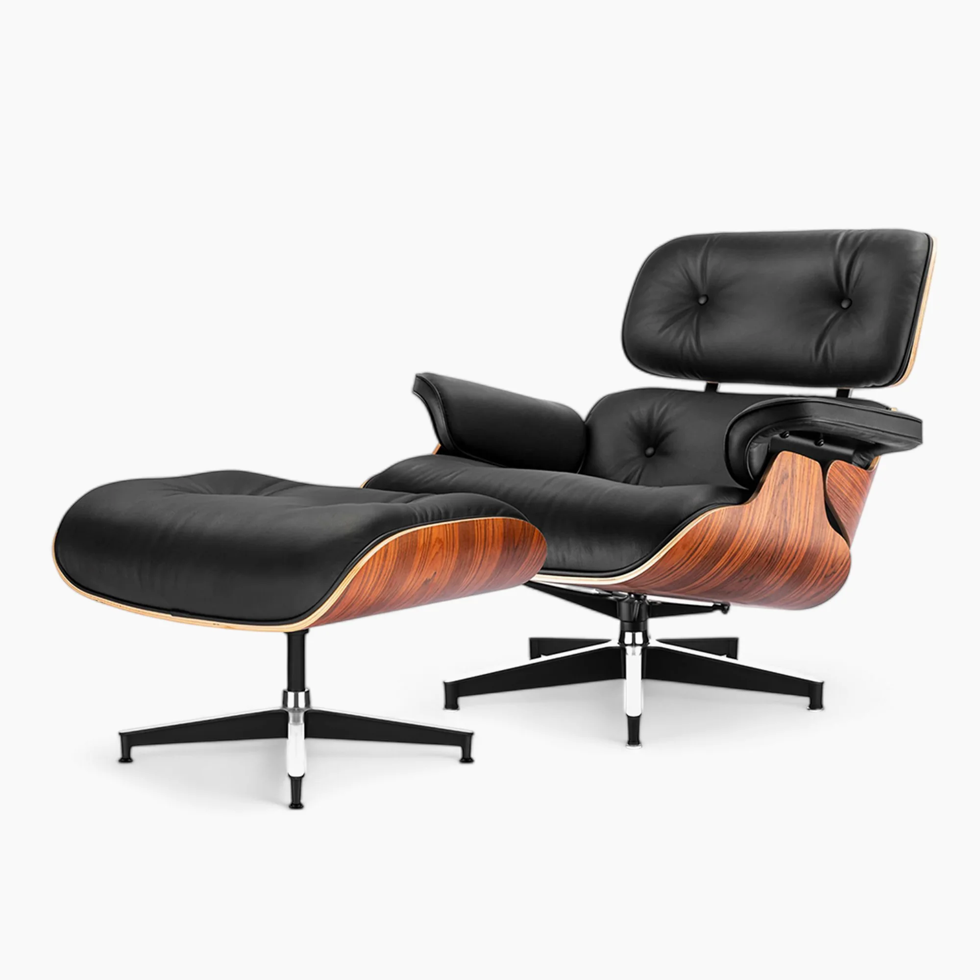Black Leather Palisander Wood Tall